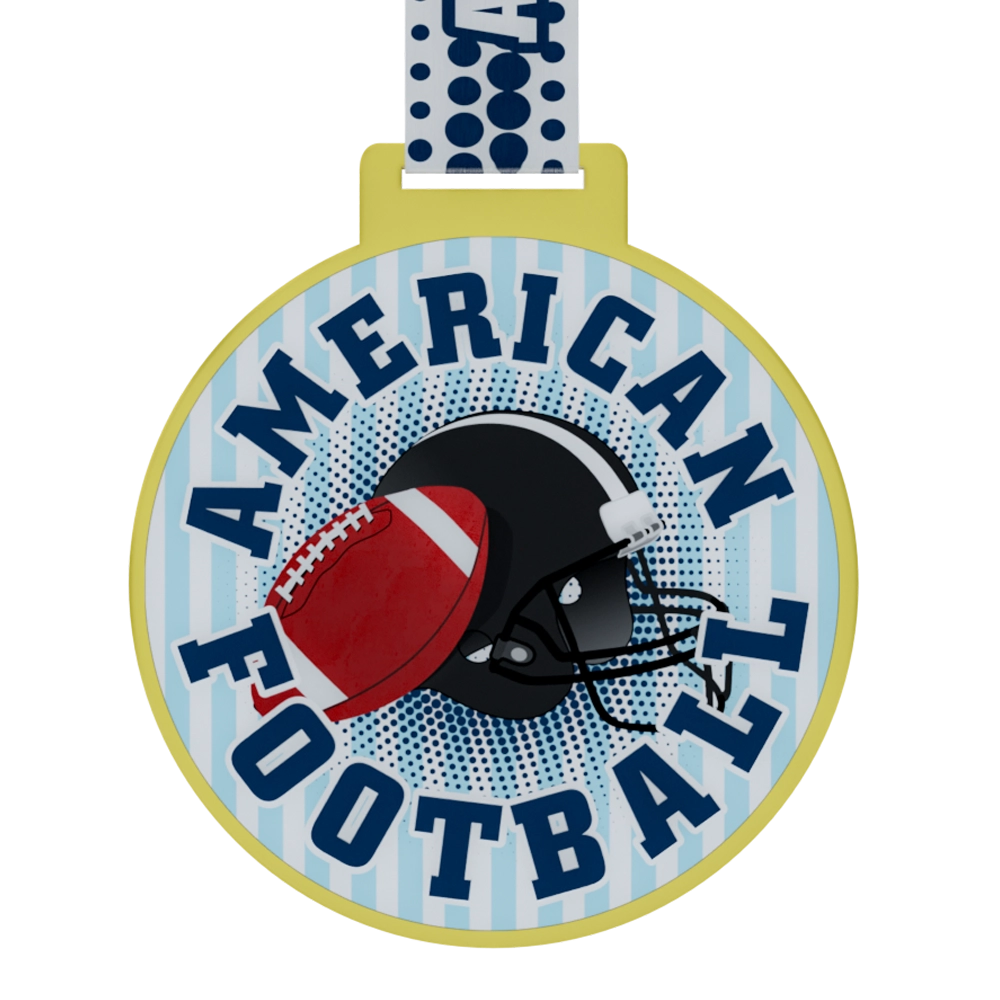 American Football Medaille Gold