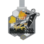 Handballligamedaillen aus Stahl gefertigt
