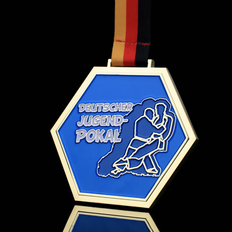 Blaue Judo-Medaille