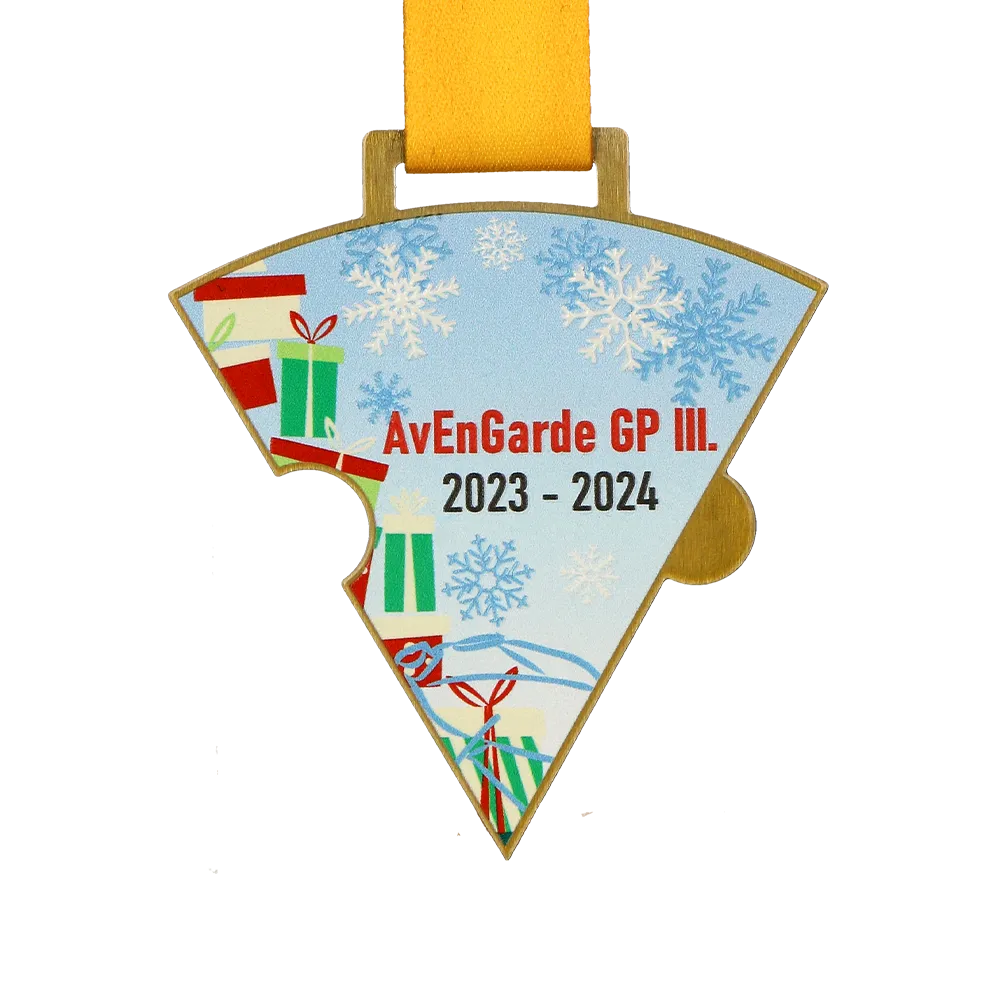 Puzzleförmige Medaille für Wintersportarten