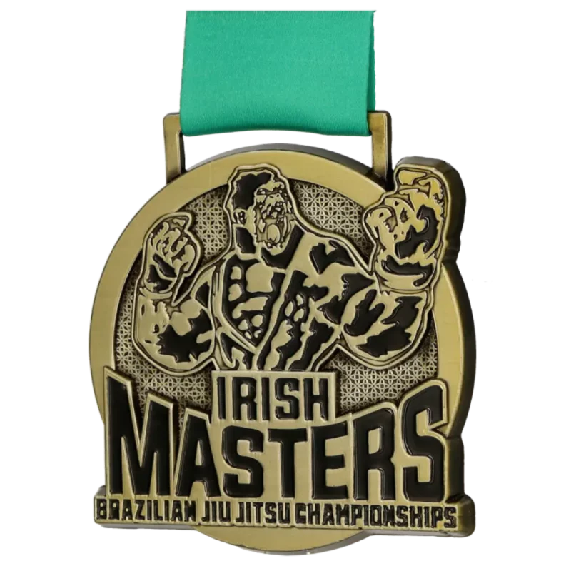 Medaille für Jiu-Jitsu-Wettbewerber mit einem Gorilla-Bild